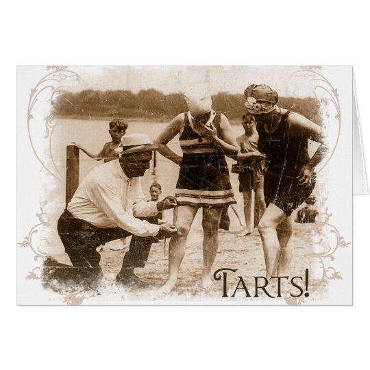 Tarjeta de la amistad de las tartas del bañador