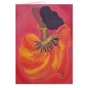 Tarjeta de la bailarina de la danza del vientre