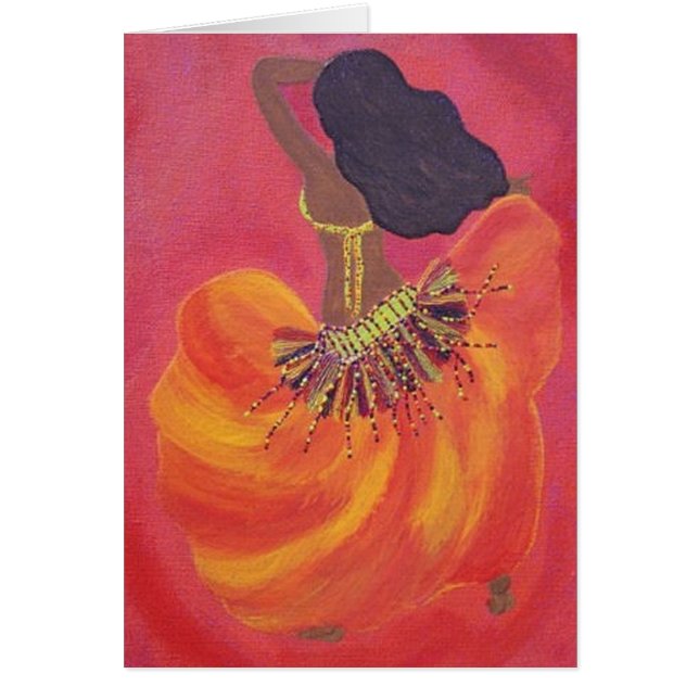 Tarjeta de la bailarina de la danza del vientre (Frente)