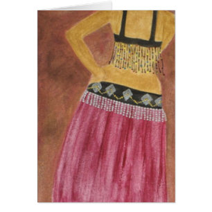 Tarjeta de la bailarina de la danza del vientre