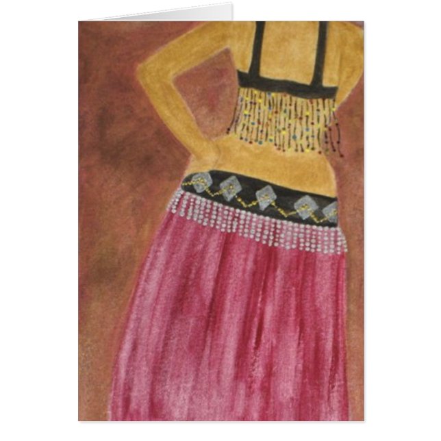 Tarjeta de la bailarina de la danza del vientre (Frente)