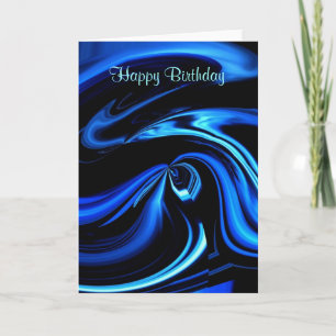 Tarjeta de la ballena azul del extracto del feliz