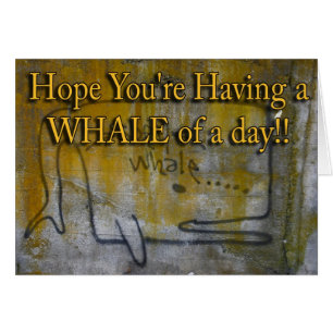 tarjeta de la ballena de la pintada del liquen