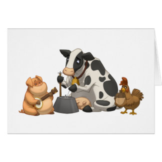 Tarjeta de la banda de jarro del animal del campo