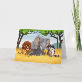 Tarjeta de la banda de jarro del safari (espacio
