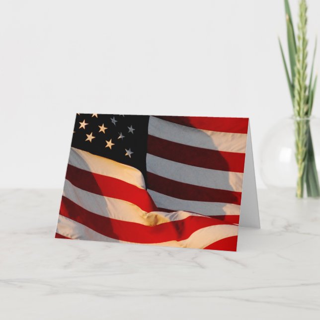 Tarjeta de la bandera americana (Anverso)