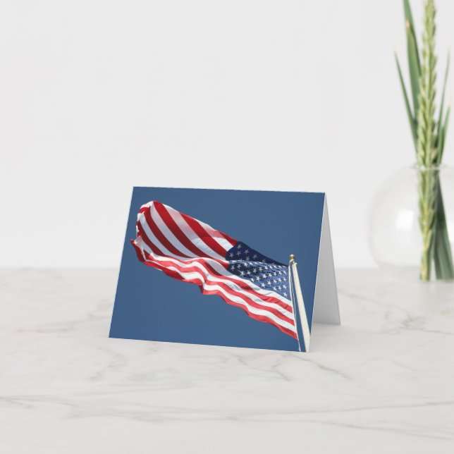 Tarjeta de la bandera americana (Anverso)