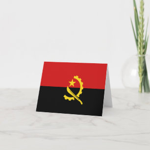 Tarjeta de la bandera de Angola