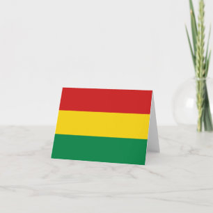 Tarjeta de la bandera de Bolivia