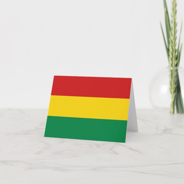 Tarjeta de la bandera de Bolivia (Anverso)