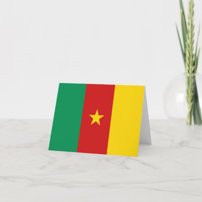 Tarjeta de la bandera de Camerún (Anverso)