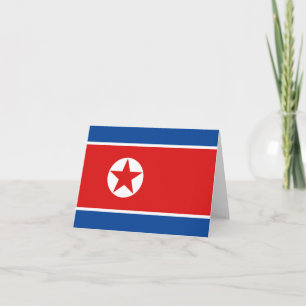 Tarjeta de la bandera de Corea del Norte