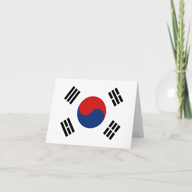 Tarjeta de la bandera de Corea del Sur (Anverso)