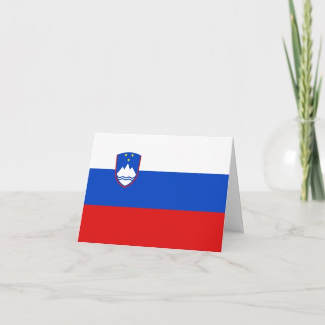 Tarjeta de la bandera de Eslovenia (Anverso)