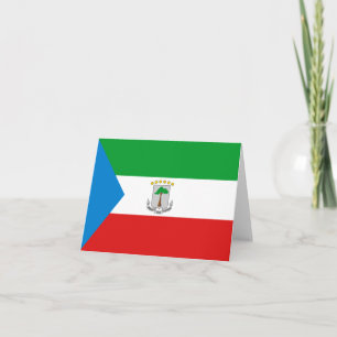 Tarjeta de la bandera de Guinea Ecuatorial