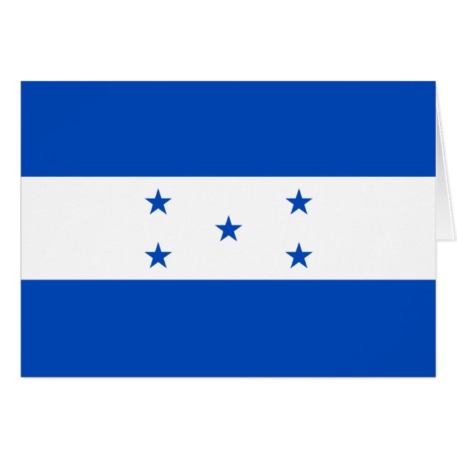 Tarjeta de la bandera de Honduras (Anverso (Horizontal))