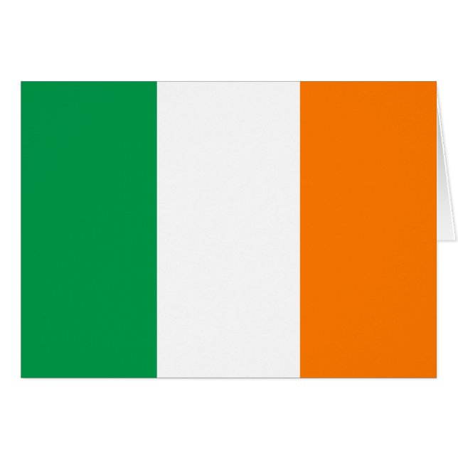 Tarjeta de la bandera de Irlanda (Anverso (Horizontal))