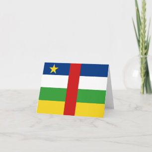Tarjeta de la bandera de la República Centroafrica