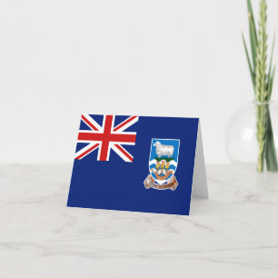 Tarjeta de la bandera de las Islas Malvinas