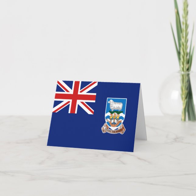 Tarjeta de la bandera de las Islas Malvinas (Anverso)