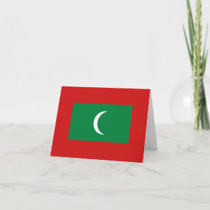 Tarjeta de la bandera de Maldivas