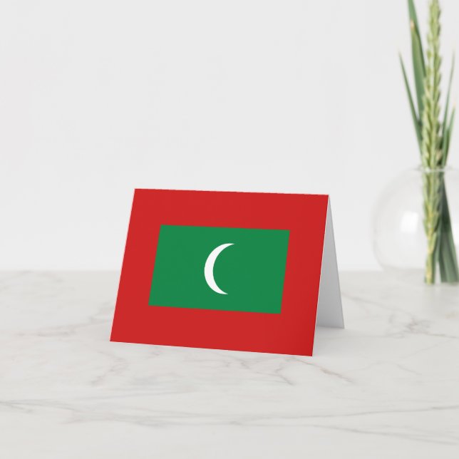 Tarjeta de la bandera de Maldivas (Anverso)