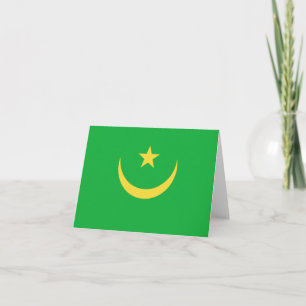 Tarjeta de la bandera de Mauritania