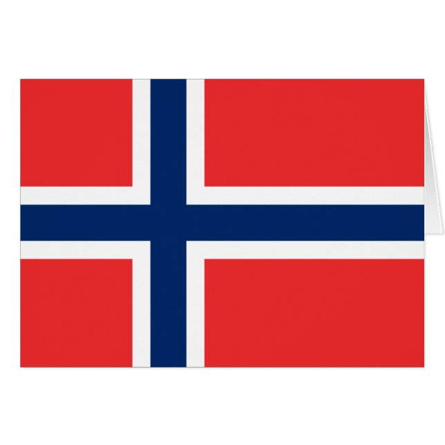 Tarjeta de la bandera de Noruega (Anverso (Horizontal))