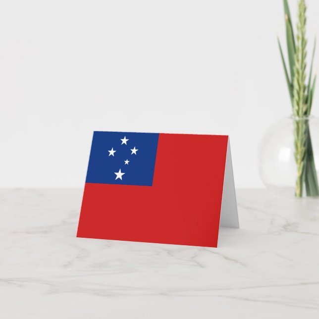 Tarjeta de la bandera de Samoa (Anverso)