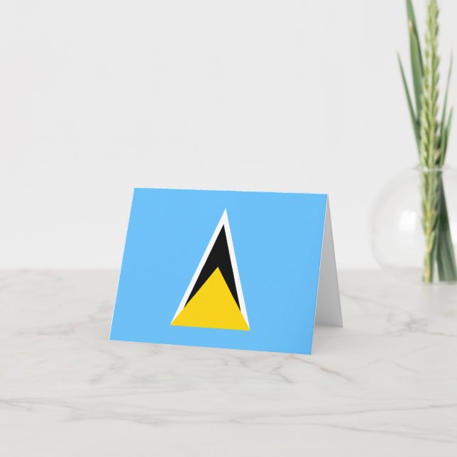 Tarjeta de la bandera de Santa Lucía (Anverso)