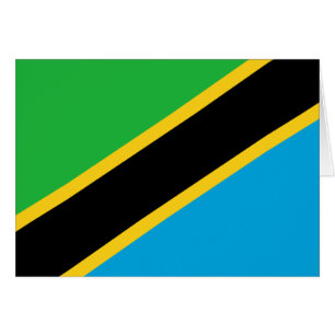 Tarjeta de la bandera de Tanzania