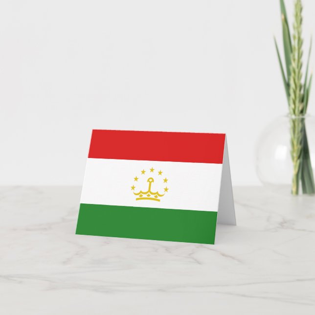 Tarjeta de la bandera de Tayikistán (Anverso)