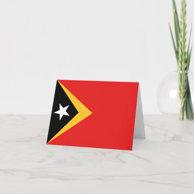 Tarjeta de la bandera de Timor Oriental (Anverso)
