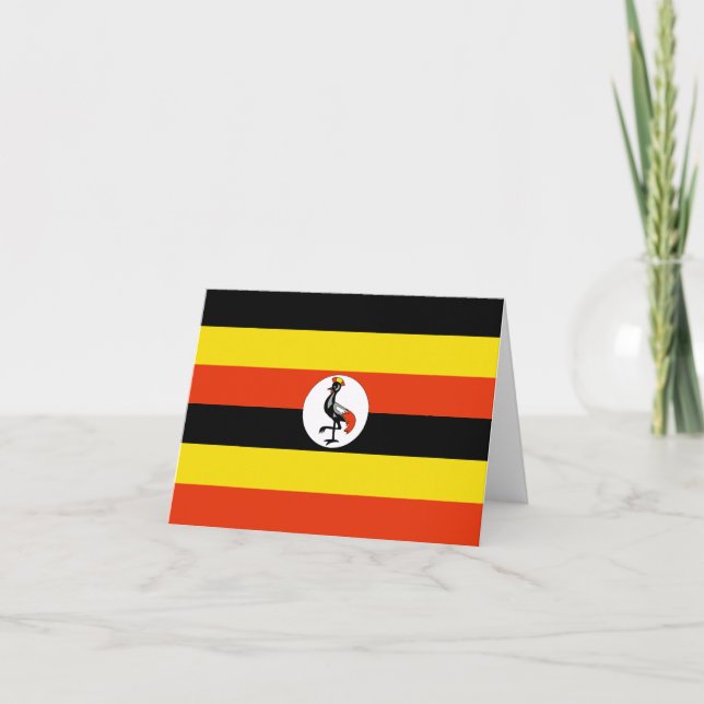 Tarjeta de la bandera de Uganda (Anverso)
