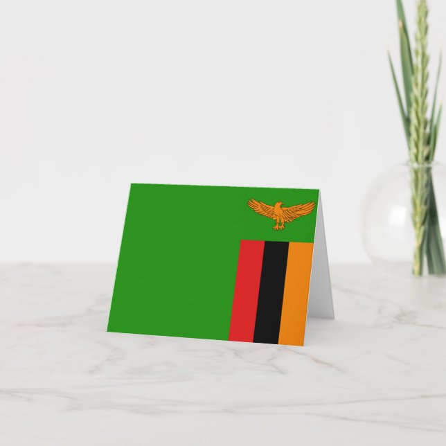 Tarjeta de la bandera de Zambia (Anverso)