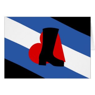 Tarjeta de la bandera del Bootblack