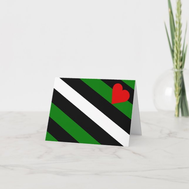 tarjeta de la bandera del muchacho (Anverso)