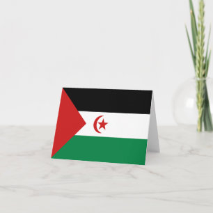 Tarjeta de la bandera del Sahara Occidental