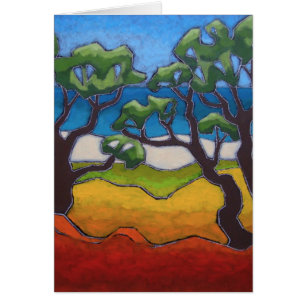 Tarjeta de la bella arte de una pintura original