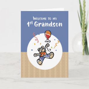 Tarjeta De la bienvenida al Recién nacido del abuelo