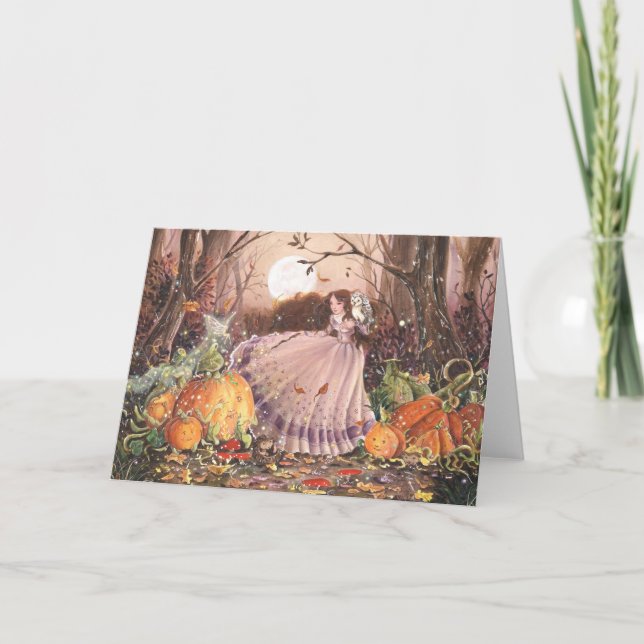 Tarjeta de la bruja del Faery del otoño (Anverso)