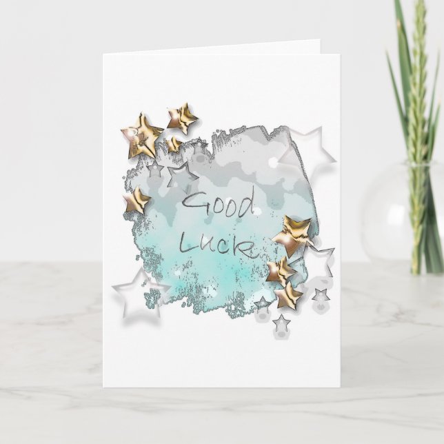 Tarjeta de la buena suerte - estrellas de la (Anverso)