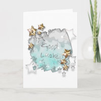 Tarjeta de la buena suerte - estrellas de la