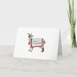 Tarjeta de la cabra de las Felices Navidad