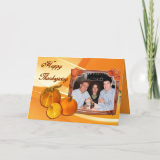 Tarjeta de la calabaza con su xoxoxo de la foto