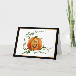 Tarjeta de la calabaza de Samhain