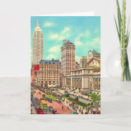 Tarjeta de la calle 42 y la 5ta Ave. en NYC