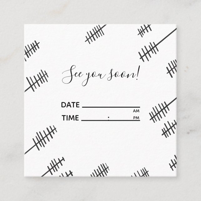 Tarjeta de la cancelación de la cita (Anverso)