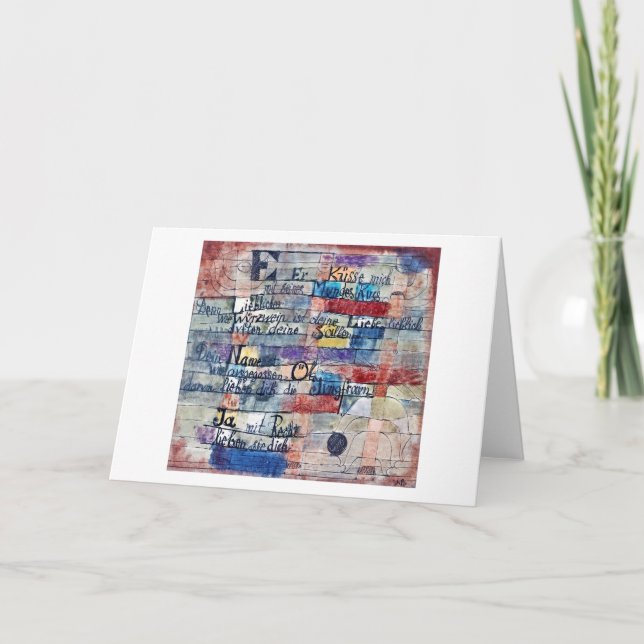 Tarjeta De la canción de canciones, Klee (Anverso)