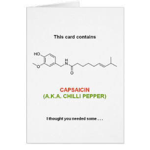 Tarjeta de la capsicina